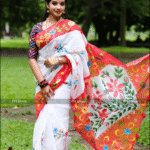 1102-হাফ সিল্কের হ্যান্ড পেইন্ট শাড়ি